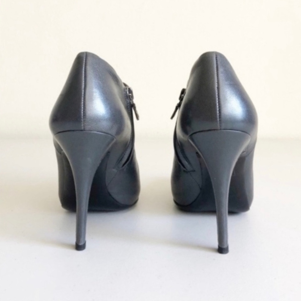 Prada Metallic Gunmetal Ankle Booties - Sz 38 -EUC - Picture 3 of 7